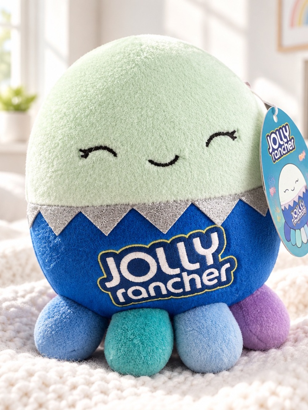 Squishmallows Plush Octopus Toy - Pastel Green & Blue